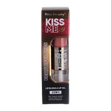 kiss beauty 2 in 1 lip gloss and lip oil For Girls And Women